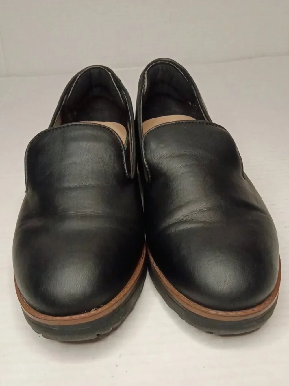 ALDO Black Slip On Comfort Loafers Rounded Toe Women’s Size 7.5